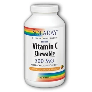 Vitamina C 500 mg Sabor Naranja 100 comprimidos Solaray