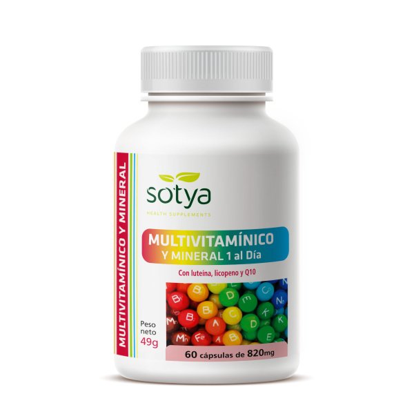 Multivitamínico y Mineral 1 al día 60 cápsulas Sotya