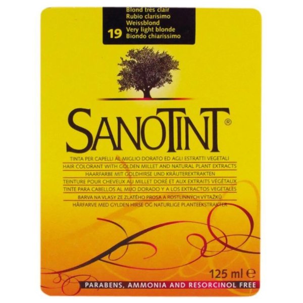 Tinte Sanotint Classic nº 19 Rubio Clarísimo 125 ml Sanotint