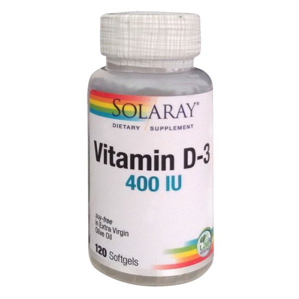 Vitamina D3 400 UI 120 perlas Solaray