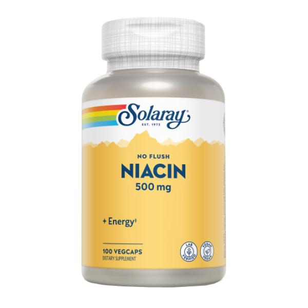 Niacin 500 mg (No Ruborizante) 100 cápsulas Solaray