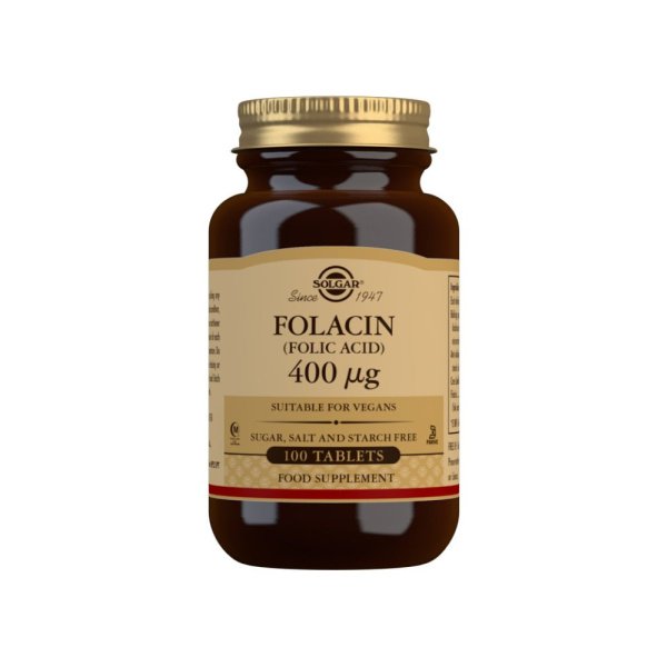 Folacin 400 mcg 100 comprimidos Solgar