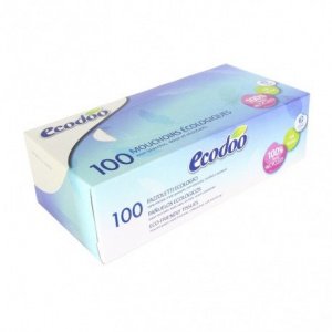 Pañuelo caja triple capa 100% fibra reciclada Ecodoo 100 unidades