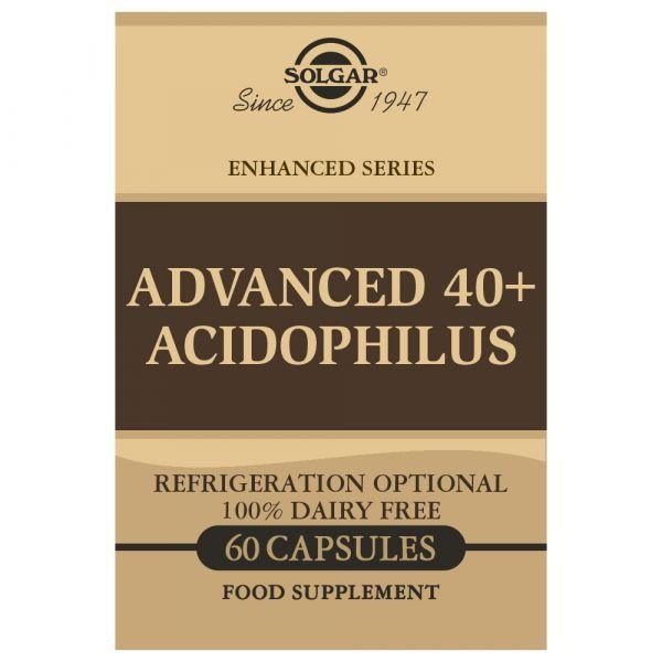 40 Plus Acidophilus Avanzado 60 cápsulas Solgar