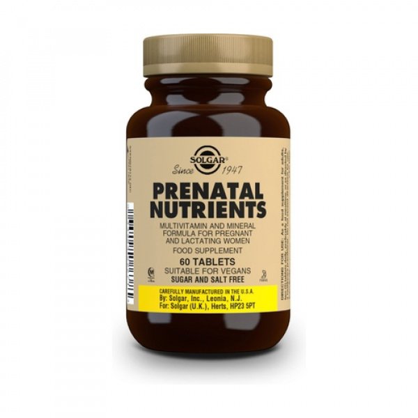 Nutrientes Prenatales 60 Comprimidos Solgar