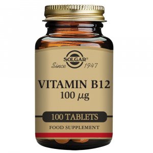 Vitamina B12 100 μg (Cianocobalamina) 100 comprimidos Solgar