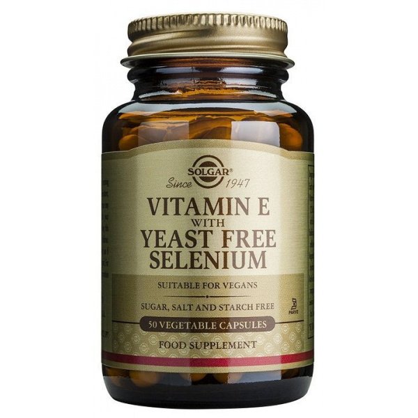 Vitamina E con Selenio (Sin Levadura) 50 cápsulas Solgar