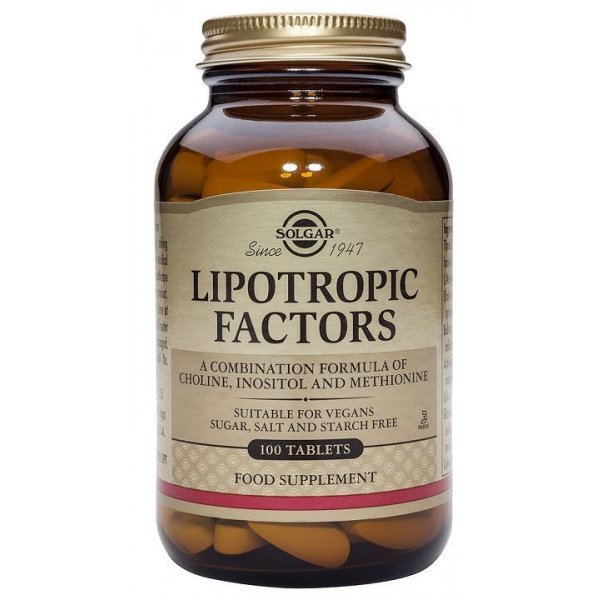 Factores Lipotropicos 100 comprimidos Solgar