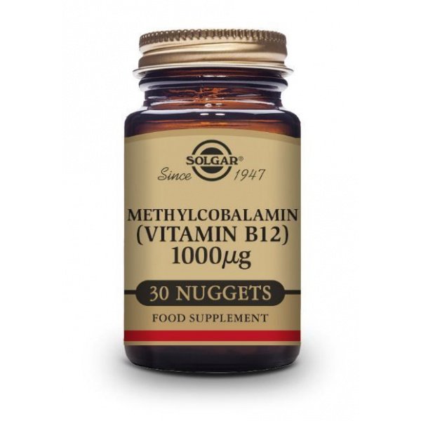 Vitamina B12 (1000 µg) Metilcobalamina 30 comprimidos masticables Solgar