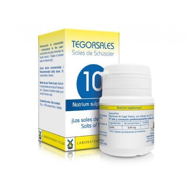 Tegorsales nº10 Natrium sulfuricum 20 gramos Tegor