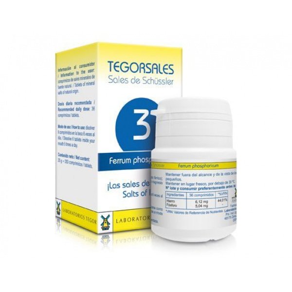 Tegorsales nº3 Ferrum phosphoricum 20 gramos Tegor