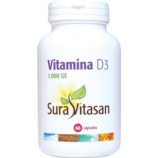 Vitamina D3 1.000 UI 60 cápsulas Sura Vitasan