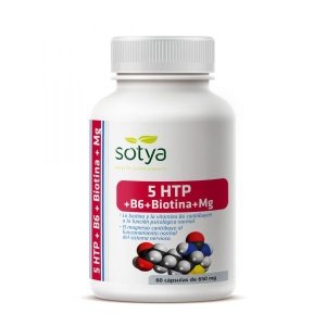 5-HTP + B6 + Biotina + Mg 60 cápsulas Sotya