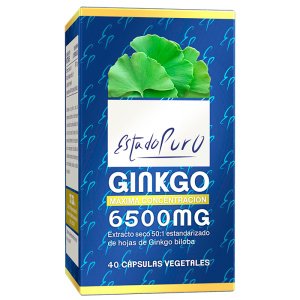 Ginkgo 6500mg 40 cápsulas Estado Puro Tongil
