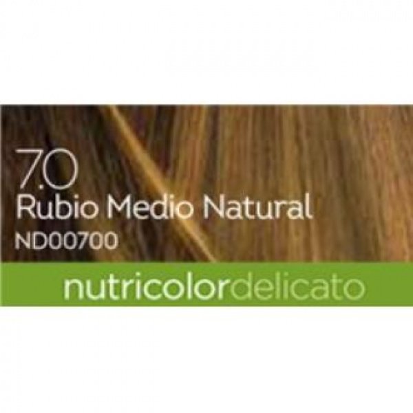 Tinte Rubio Medio Natural 140Ml. 7.0 Delicato - BIOKAP