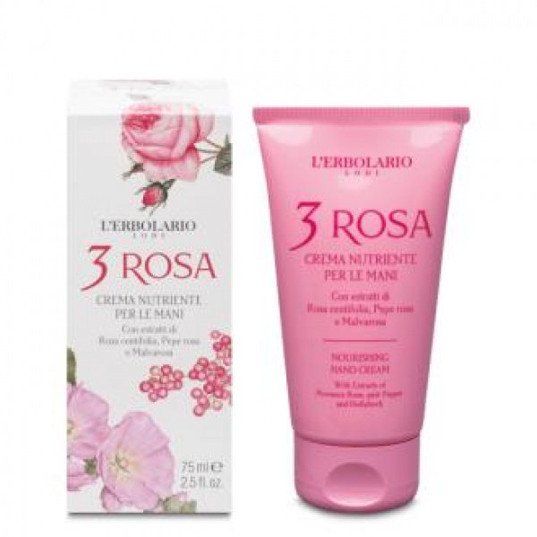 3 Rosas Crema Manos Nutritiva 75Ml. - L´ERBOLARIO