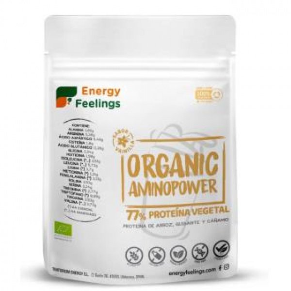Organic Aminopower 77% Vainilla 500Gr Eco Vegan Sg - ENERGY FEELINGS