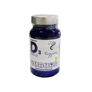 Vitamina D3 1000 UI (Colecalciferol) 60 Cápsulas Veggunn