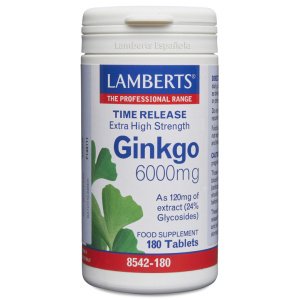 Ginkgo Biloba 6000 mg 180 comprimidos Lamberts