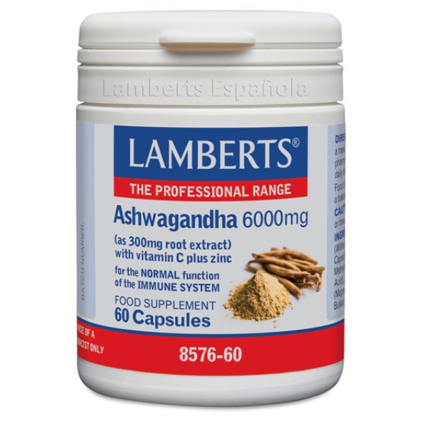 Ashwagandha 6000 mg 60 cápsulas Lamberts