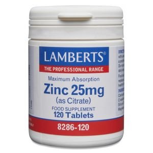 Zinc 25 mg 120 comprimidos Lamberts