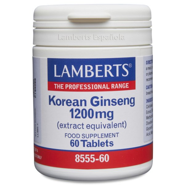 Ginseng Coreano 1200 mg 60 comprimidos Lamberts