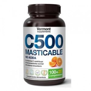 C500 Naranja No Acida Masticable 100+20Comp. – Vermont Supplements