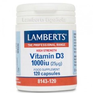 Vitamina D3 Natural 1000 UI 120 comprimidos Lamberts