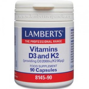 Vitamina D3 y K2 90 cápsulas Lamberts