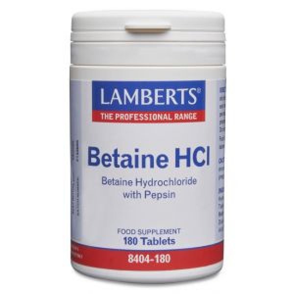Betaína HCI 180 comprimidos Lamberts