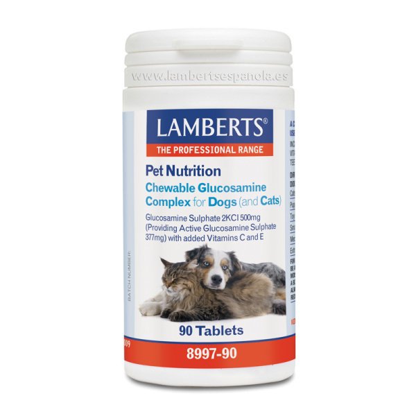 Pet Nutrition Complejo de Glucosamina Masticable 90 comprimidos Lamberts