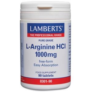 L-Arginina HCI 1000 mg 90 comprimidos Lamberts