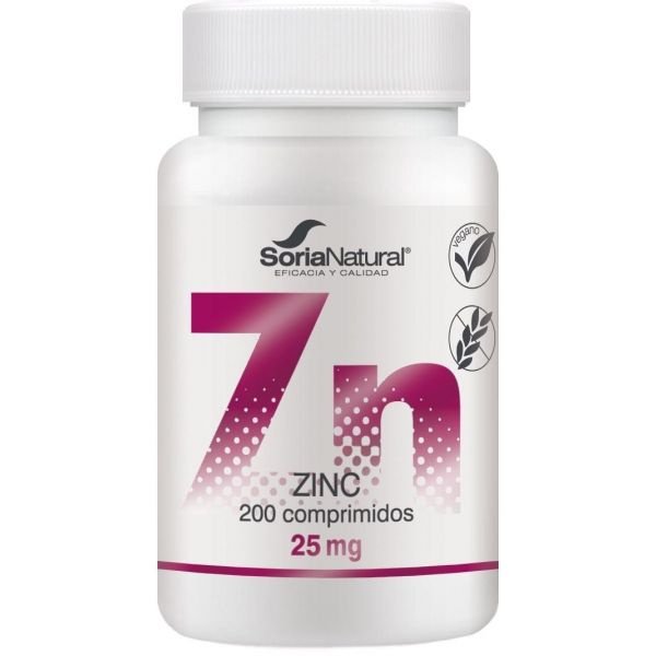 Zinc Liberación Sostenida 200 comprimidos Soria Natural