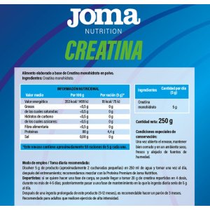 Creatina 250 gramos Joma Nutrition